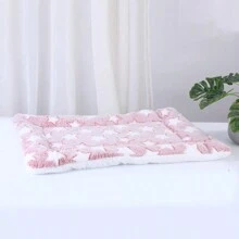 1 件粉色法蘭絨星星圖案柔軟加厚寵物墊,可水洗,適合大/中/小型寵物床或地墊,四季皆宜 - 粉色 - 查看 6