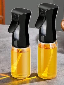 1 件/2 件简约防漏油喷雾瓶，空气炸锅，沙拉，烧烤，食用油分配器 - 黑色 - 查看 5