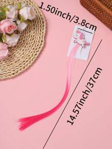 1入組兒童編織髮夾,卡通裝飾可愛髮飾,適用於女孩 - 彩色 - 查看 2