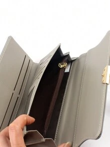 大容量三折女士钱包 多功能手拿包 超薄便携现金 白领阶层 女性 大学生 工作 商务 通勤 办公室 周年纪念 情侣 生日礼物 情人节礼物 女士钱包 钱包 长款钱包