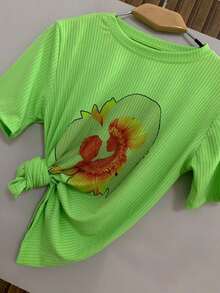 Women T-Shirts - Màu xanh chanh - Xem 3