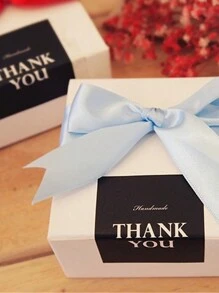 10 Hojas, 90 Piezas De Pegatinas De Agradecimiento Negras, Para Regalos, Horneado Y Sellado De Embalaje