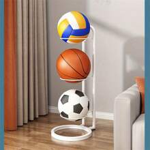 Ball Storage Rack Basketball Storage Rack Screw-Free Portable Outdoor Football Football Assembly Volleyball Stand Holder Space - White - View 1