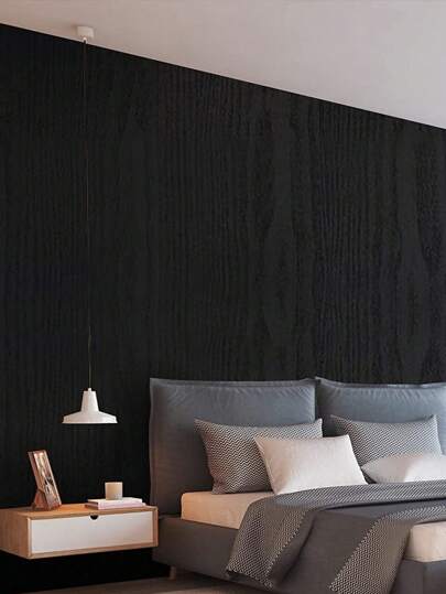 1pc Zwart Wood Grain Self Adhesive Wallpaper Vintage Furniture Cabinet Tafel Stoel Room Background Wand Stickerpeel Stick Wallpaper,Renovation Stickers Peel Panels,Wall Paper, Wallpapers, ation Items Refresh Your Home,Rama Birthday Graduation view 4