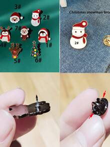 聖誕節主題男士可愛胸針,適用於裝飾