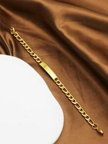 1 Stück Edelstahl Armband golden Farbe 4MM 5mm 6mm Breite 20cm Kettenarmband Für Männer Frauen Schmuck