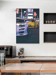 1pc New Living Room Decorative Painting, Car Theme Wall Art, Luxury High-End Style, Sofa Background Wall Hanging Picture - Multicolor - View 5