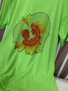 Women T-Shirts - Màu xanh chanh - Xem 2