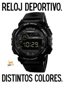 Reloj Deportivo Digital De Mano o Muñeca Cuenta Con Diferentes Funciones Cronometro Temporizador y Diferentes Formatos De Hora - Negro - Ver 1