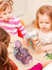 1 pieza multifuncional con dibujos animados engranaje almacenamiento inercia de coche hecho de de plástico , Divertido & para entrenamiento & intelectual desarrollo - Multicolor - Ver 5