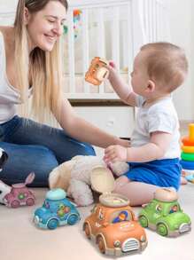 1 pieza multifuncional con dibujos animados engranaje almacenamiento inercia de coche hecho de de plástico , Divertido & para entrenamiento & intelectual desarrollo - Multicolor - Ver 3