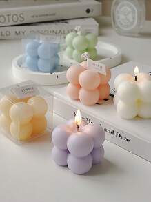 泡泡形狀的香薰蠟燭,生日紀念品 - 紫色 - 查看 1