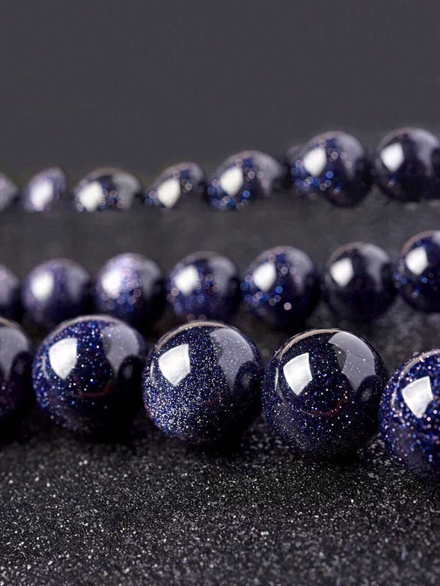 Dreamlike Blue Sandstone Beads For Jewelry Making