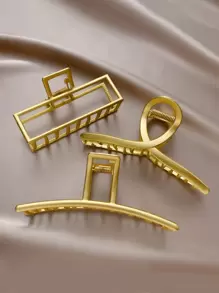 1 件女士高端金属发夹，大号合金发夹，高档发饰休闲 - 金色 - 查看 12