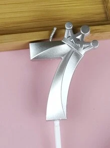1pc Crown & Number Shape Candle For Birthday Party Decoration