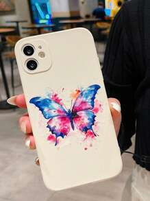 1入組淺褐色TPR聚氨酯蝴蝶樣式和1入組蝴蝶手機掛繩防摔手機殼適用於蘋果三星小米HUAWEIoppo - 彩色 - 查看 2