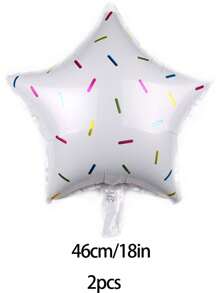 10入組甜甜圈派對氣球套裝，粉色生日派對裝飾，配帶緞帶適用於氦氣球 - 彩色 - 查看 5