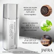 Jafra JF9 CHROME Colonia ORIGINAL Perfume Fragancia para Hombre Caballero - Gris Claro - Ver 3