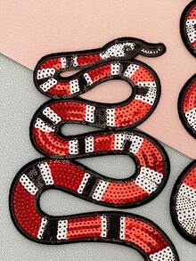 1 Pieza Parche / Etiqueta Engomada Del Bordado De La Serpiente - Multicolor - Ver 4