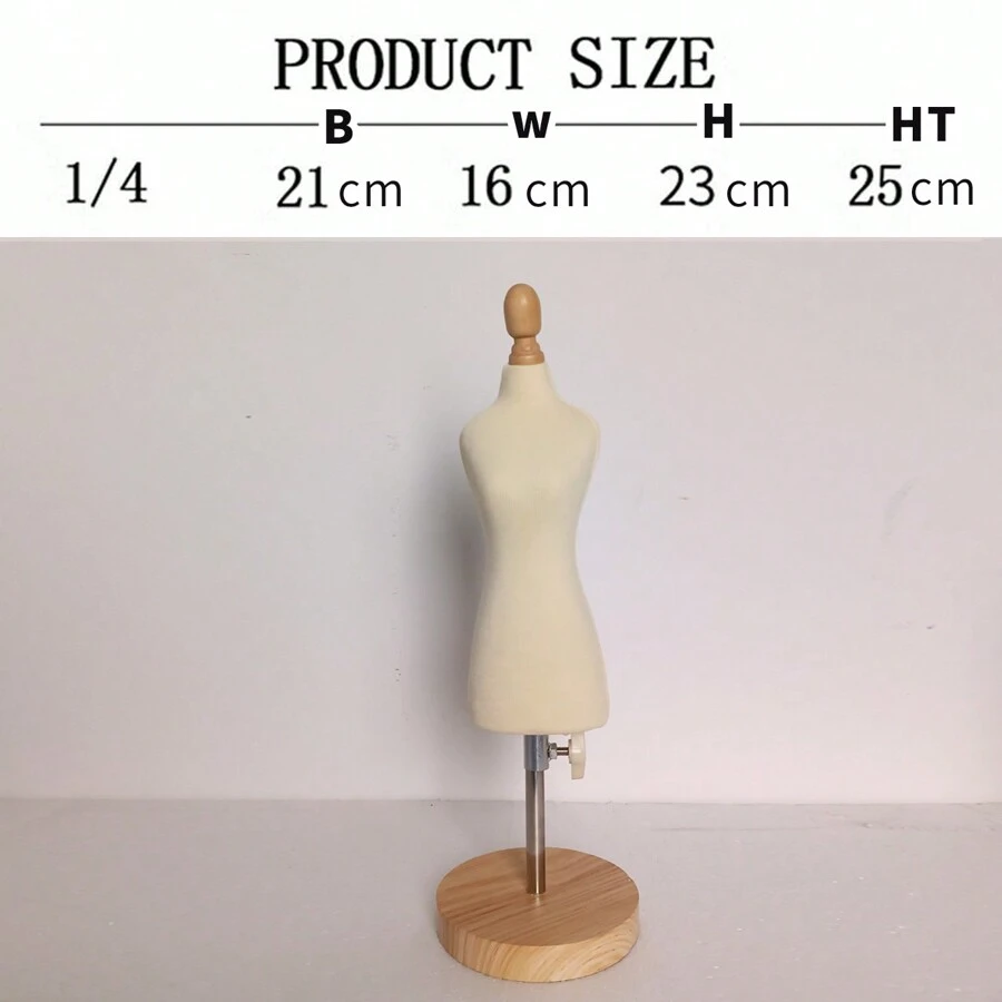 1/4 Scale Sewing Mannequin Model With 3d Cutting - Beige - View 1