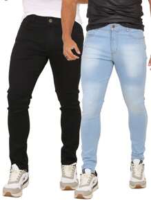 Men Jeans - 彩色 - 查看 1