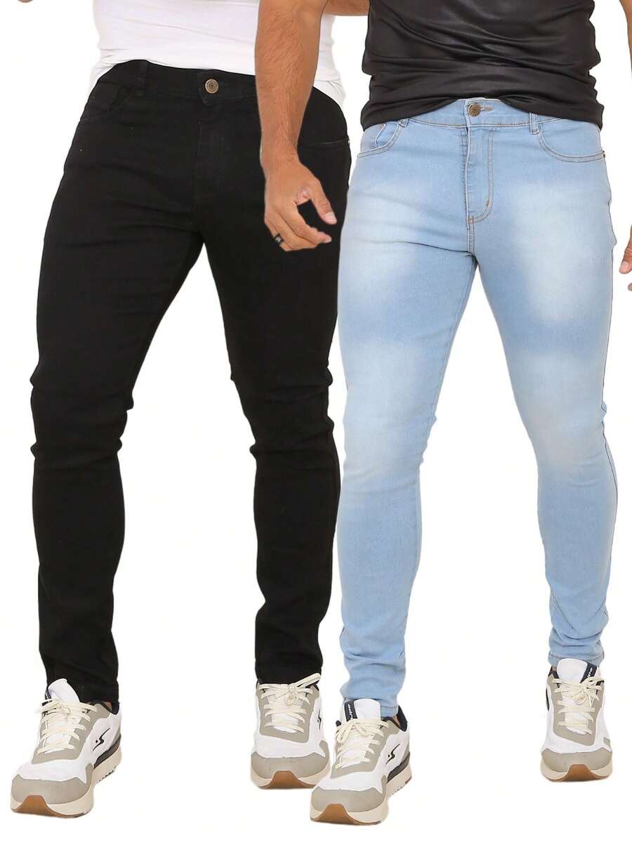 Men Jeans - 彩色 - 查看 1