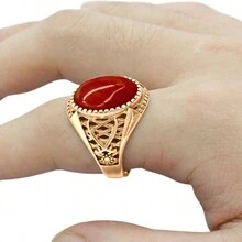 Fine Single Ring - Red - View 2