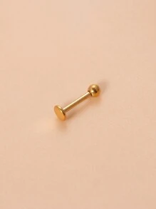 1pc 16G ASTM F136 G23 titanium lip stud labret monroe - Yellow Gold - View 5