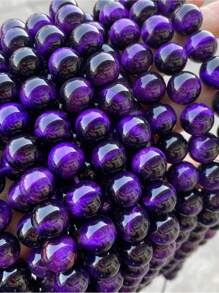 Purple Tiger Eye Beads For Jewelry Making - Purple - View 1