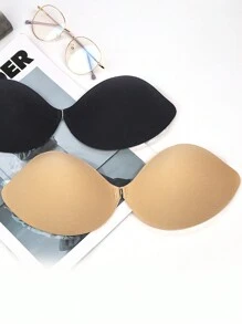 1pc Seamless Adhesive Push-up Bra For Wedding Dress, Strapless - Apricot - View 6