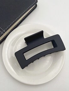 1 Pinza De Pelo Cuadrada Con Acabado Mate Para Peinados Recogidos, Color Negro - Negro - Ver 3