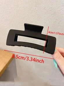 1 Pinza De Pelo Cuadrada Con Acabado Mate Para Peinados Recogidos, Color Negro - Negro - Ver 6