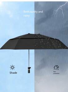 自行車傘、背包傘、情侶傘、多功能自行車和電動車用傘,附帶支架 - 黑色 - 查看 7