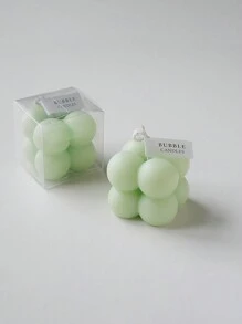 小魔方泡泡形香薰蜡烛生日礼物万圣节、幽灵、秋季、节日、假日圣诞节、冬季、假日、节日、房间装饰、礼物 - 綠色 - 查看 1