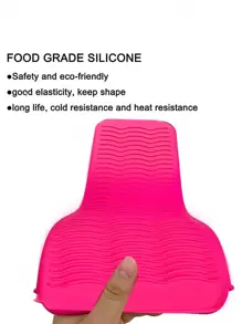 1pc Silicone Curling Iron Storage Bag - Hot Pink - View 4