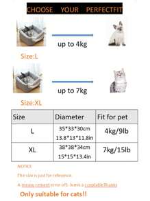 1入組灰色太空膠囊兩用寵物床,適用於小和中型貓,冬天和夏天 - 彩色 - 查看 5