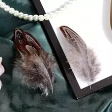 100 片天然野生火雞羽毛,長 2-3 英寸/5-8 厘米 - 自然色 - 查看 4