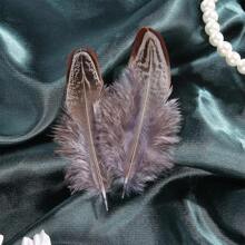 100 片天然野生火雞羽毛,長 2-3 英寸/5-8 厘米 - 自然色 - 查看 6