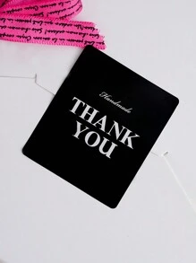 10 Hojas, 90 Piezas De Pegatinas De Agradecimiento Negras, Para Regalos, Horneado Y Sellado De Embalaje