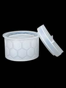 DIY Decorative Ornament Gift Bee Honeycomb Round Jewelry Storage Box Plaster Mold Resin Drip Glue Mold Silicone Candle Cup Mold - White - View 4