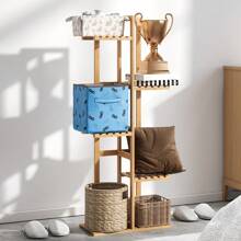 Bamboo Plant Stand Indoor Multiple Flower Pot Holder Corner Flower Rack Display Shelf, Outdoor Or Indoor Use - Yellow - View 7