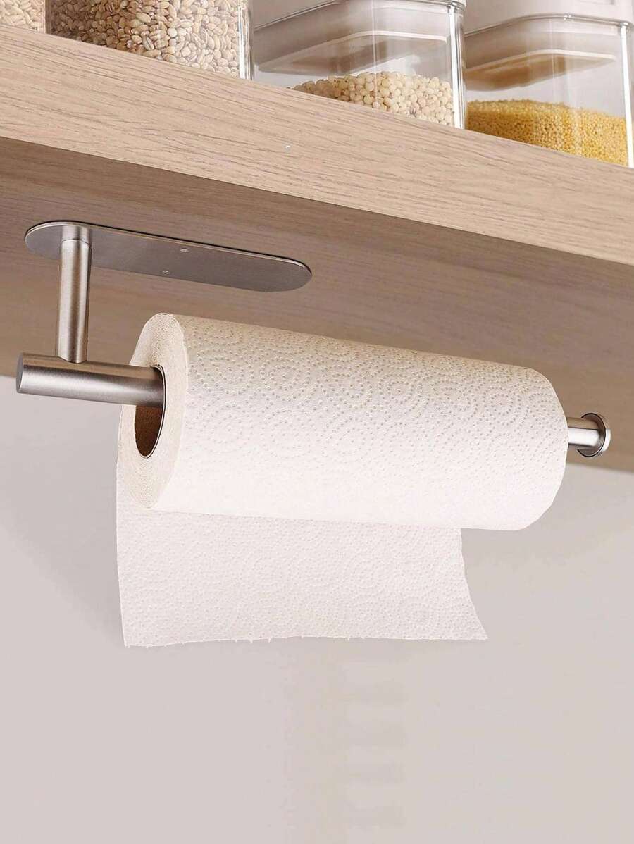 不鏽鋼廚房紙巾架,黑色掛牆式卷筒盒