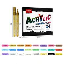 Bộ bút đánh dấu acrylic 48 màu, hoàn hảo cho vẽ tranh nghệ thuật, vẽ nguệch ngoạc, làm thiệp và hơn thế nữa - Vàng - Xem 9