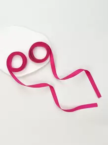 2pcs Sweet & Cool Colored Rope Hair Ties For Double Ponytails, Suitable For Daily Use - Hot Pink - View 1