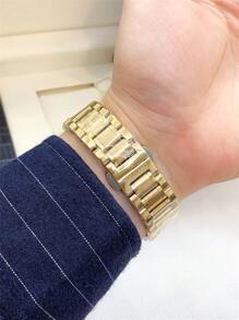 Pablo Raez 1 对优雅情侣手表，18k 金色不锈钢表壳，IPG 技术重型表带，奢华数字刻度，蝴蝶扣，防水，自动日历石英表，适合送礼、日常生活、工作，适合情侣、朋友、家人的高端礼物 - 金色 - 查看 9