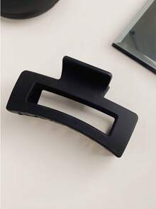 1 Pinza De Pelo Cuadrada Con Acabado Mate Para Peinados Recogidos, Color Negro - Negro - Ver 4