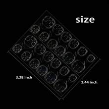 12張/288片超級黏性果凍膠雙面指甲黏貼貼紙,防水透氣指甲膠貼紙,適用於假指甲彩繪diy裝飾