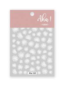 1sheet 3D Translucence Sticker For Nail Art Bloom Flower Nails Design Foils Nail Sliders For Manicure Nail Stickers DIY Nail Supplies - White - View 2