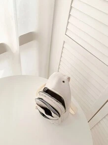 時尚網格圖案斜肩包胸包帶刺繡線適合女士