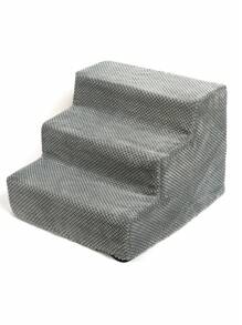 1pc Dog Climbing Ladder With Three Levels And Right Angle - Grey - View 1